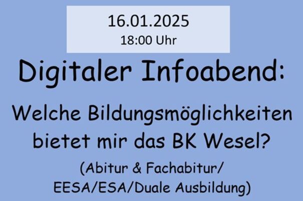 Digitaler Informationsabend