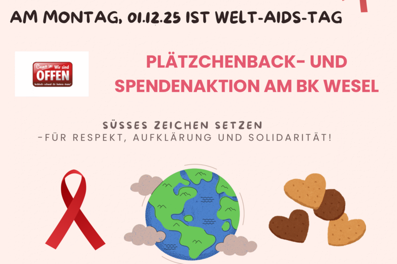 Plätzchenback- und Spendenaktion BK Wesel