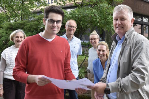 Abschluss mit Traumnote Gruppenfoto
